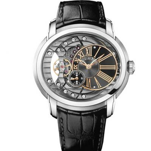 ساعة V9 Audemars Piguet Millennium Series 15350 من الذهب الأبيض والماس للرجال ، ساعة أوتوماتيكية ميكانيكية للرجال بحزام جلدي