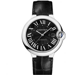 HBB v6 factory v7 version Cartier blue balloon series WSBB0003 Machinery Men's Watch Black-Face Black Belt.