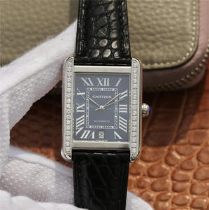 Cartier tank series W5200027 watch watch size 31x41mm men's belt mechanical watch