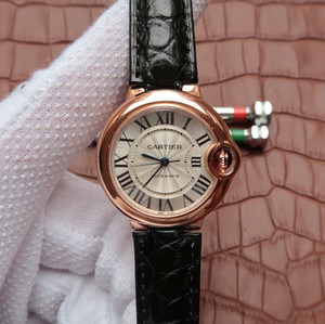 ساعة كارتييه بلو بالون النسائية w6920097 ساعة كوارتز (صغيرة 28.6).