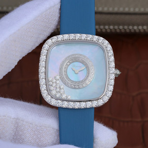 KG Chopard (Chopard) HAPPY DIAMONDS series 204368-1001 ساعة نسائية مربعة Reissue