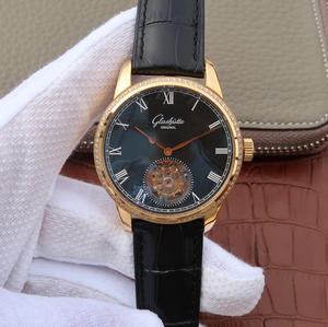 Glashütte Original Senator Series 94-11-01-01-04 ساعة توربيون حقيقية إصدار ماسي ذهب عيار 18 قيراط