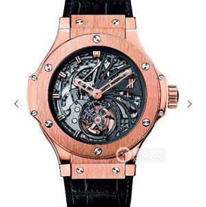 ساعة Hublot Hublot Big Bang Hollow Tourbillon مليئة بالماس وحزام مطاطي وحزام مطاطي أوتوماتيكي للرجال