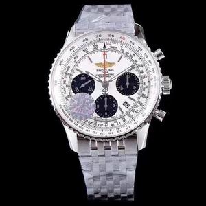 JF Breitling Aviation Series حزام فولاذي أسود ، أزرق ، أبيض ، عيار 7750