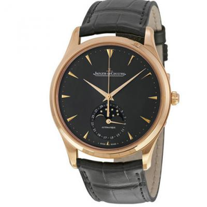 Jaeger-LeCoultre فائقة رقيقة سيد Q136255J الرمادي ارتفع الذهب التلقائي القمر مرحلة الساعة الرجال.