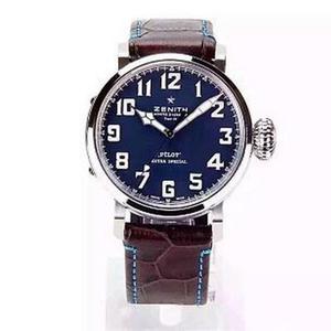 [KW] Zenith blue large pilot movement 2824 movement /2892 movement glass cowhide strap men's watch