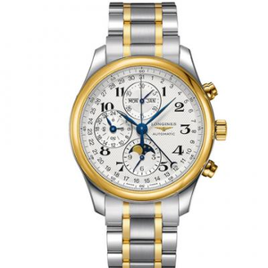 GS Longines ماجستير القمر المرحلة L2.773.5.78.7 ووتش من شنغهاي يتم تغيير حركة 7751 إلى الأصلي L.687 حركة حزام الفولاذ المقاوم للصدأ.