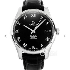 VS Omega De Ville Classic Black Launched with Coaxial Calibre 8500 Alligator Belt Calendar Function Men's Watch