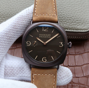 SF Panerai PAM504 ساعة ميكانيكية أوتوماتيكية من جلد العجل للرجال.