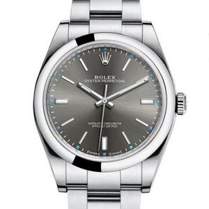 ساعة AR Rolex 114300-0001 Oyster Perpetual Series Gray Surface الميكانيكية للرجال