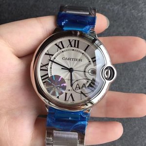 V6 مصنع V3 نسخة كارتييه بالون أزرق كبير ساعة رجالية أوتوماتيكية ميكانيكية