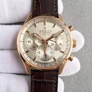 Zenith ELPRIMERO مقوس من الياقوت والزجاج على الوجهين الياقوت المستورد بحركة أوتوماتيكية 7750.