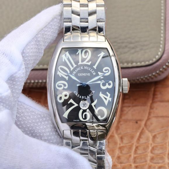 ABF Franck Muller Casablanca Series 8880 watch, steel belt men's automatic mechanical watch, white face - إضغط الصورة للإغلاق