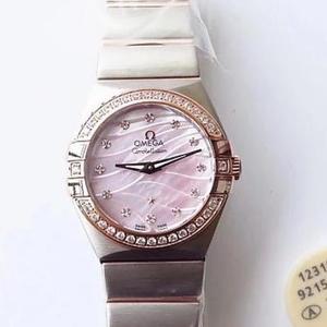 3s Omega Constellation Series 27mm Quartz Watch er udstyret med den originale Omega 1376 specialbevægelse for første gang (bevægelsen er den samme som den oprindelige)