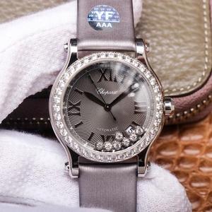 YF Chopard Happy Diamond 278559-3003 ur, diamant-besat damer 'mekanisk ur, silke rem