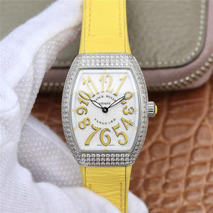 ABF Franck Muller V32-serien Damer Watch Gul Silikone Strap Quartz Bevægelse