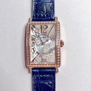 Franck Muller LONG ISLAND Long Island serie af de smukkeste damer kvarts bælte firkantet ur emalje malet