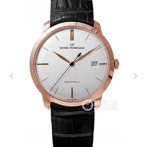 FK Girard Perregaux 1966-serien 49525-52-131-BK6A Mænds Mekaniske Ur Rose Guld Hvid Plade