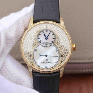 Jaquet Droz Anden hånd serie J014013226 diamant-encrusted gypsophila 18k guld mænds ur.