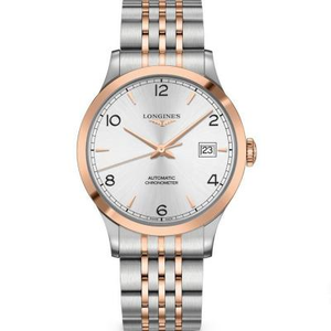 AF Longines Pioneer Series L2.821.5.76.7 Mænds Mekanisk Watch New Style Rose Gold Steel Band