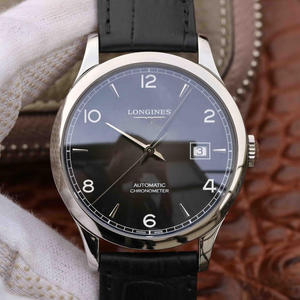 AF Longines Pioneer Series Mænds Mekanisk Watch Ny Style Slim Arc Sag Silver Needle Steel Bælte