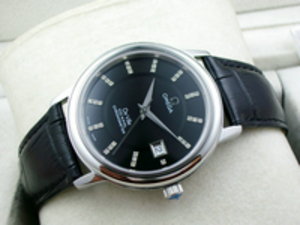 Omega Diefei serien automatisk mekanisk gennemsigtig ultra-tynde business mænds ur (sort ansigt)
