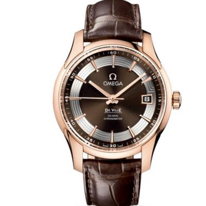 V6 Factory Re-enactment Omega Butterfly Series 431.63.41.21.13.001 Rose Gold Coffee Face Mænds Mekanisk Watch Watch