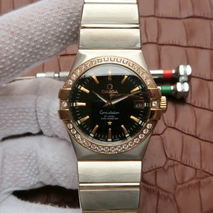 Omega Constellation Series 123.20.35 Mekanisk Mænds Watch Black Diamond Edition