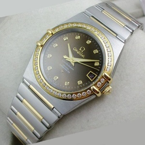 Schweiziske Omega OMEGA Constellation Series Automatisk Mekanisk Transparent 18K Gold Diamond Mænds Watch schweiziske bevægelse