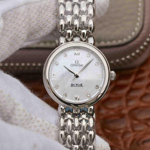 Omega DeVille vanddråbe serie damer platin kvarts damer ur, romantisk, charmerende, generøs og smuk