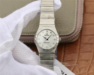 TW Omega Kvinders Constellation Series 27mm Quartz Watch Original One-to-One Model rustfrit stål Strap
