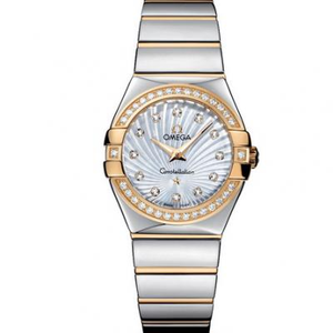 V6 Factory Omega Constellation Series 123.25.27.60.55.008 Ladies Quartz Watch 27mm One to One Indgraveret original diamant