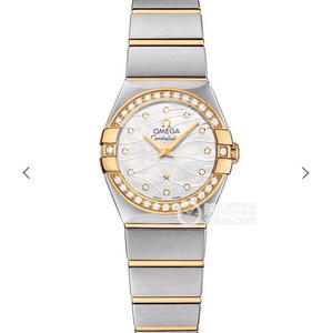 V6 Factory Omega Constellation Series Damer Quartz Watch 27mm 1:1 indgraveret ægte diamant