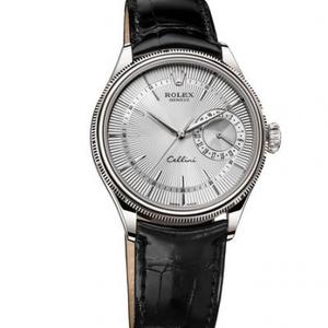 VF Rolex Cellini serie 50519-0006 bælte mænds mekaniske ur (hvid plade)