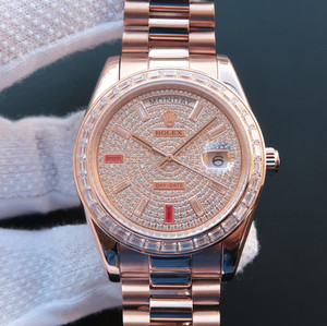 Rolex log dag kalender type 218399 Gypsophila mekanisk mænds ur.