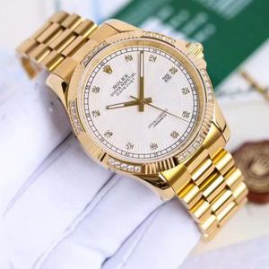 Ny Rolex Oyster Perpetual Series Couple Gold Face ure