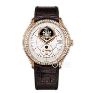 R8 Piaget BIack Tie serien ultra-tynde månefase tourbillon ur bælte se ultra-tynde manuel snoede månefase tourbillon bevægelse mænds ur