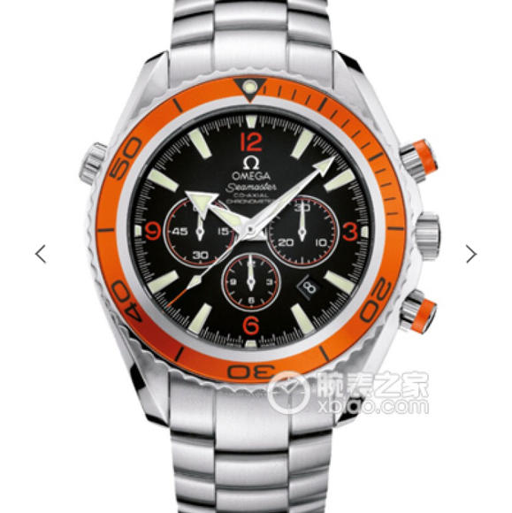 Omega Seamaster Automatisk mekanisk kronograf 7750 Bevægelse Orange keramisk ring rustfrit stål rem mænds ur. - Klik på billedet for at lukke