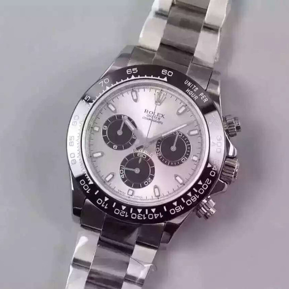 Rolex Cosmic Timepiece Daytona v6s version, 40 mm diameter topversion af panda, 4130 fuldautomatisk mekanisk bevægelse, rustfrit stål, mænd. - Klik på billedet for at lukke