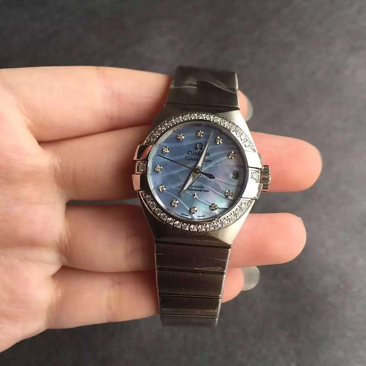 Omega Constellation Series 27mm Women's Mechanical Watch Diamond Edition. - Klik på billedet for at lukke