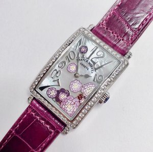 Franck Muller LONG ISLAND Long Island Serie der schönsten Damen Quarz Gürtel quadratische Namel lackiert