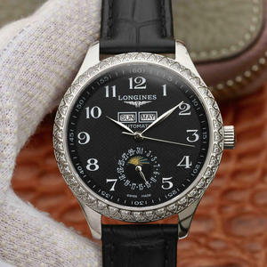 TW Longines Uhrmacherei traditionelle Master-Serie L2.503.0.83.3 Rindslederarmband automatische mechanische Herrenuhr