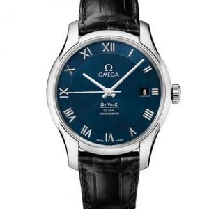 V6 Factory Omega Diefly 431.13.41.21.03.001 Herren Blaues Gesicht Mechanische Uhr v7 Edition