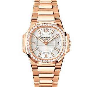 JJ Fabrik Replik Replik Patek Philippe 7010/1R-001 Damen Quarzuhr rose gold original authentische offene Form