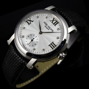 Schweizer Patek Philippe Uhr Retro unabhängige kleine zweite automatische mechanische durch Boden Leder Herrenuhr Schweizer Uhr