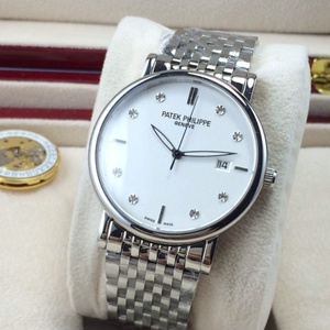 Schweizer Uhrwerk feine Imitation Patek Philippe Dreihand-Automatik mechanische Uhr Herrenuhr Schweizer original ETA2824-2 Uhrwerkuhr, transparente All-Stahl