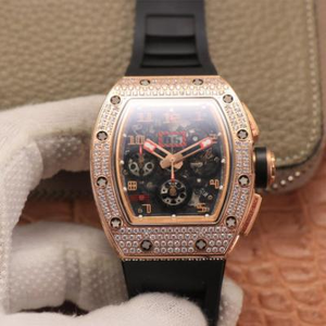 Kv Taiwan RM011 Philip Massa Limited Roségold Diamond Edition Automatik Chronograph Uhrwerk Herrenuhr Kautschukarmband