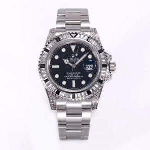 GS Rolex SUB Submariner hintere Diamant maßgeschneiderte Version! Es ist die Verschmelzung von Luxus-Glanz und nie verblassen, und es ist die beste Wahl für klassische Trends! Mechanische Herrenuhr