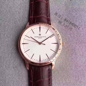 Vacheron Constantin Heritage Serie Dreihand Herren mechanische Uhr Rose Weiß