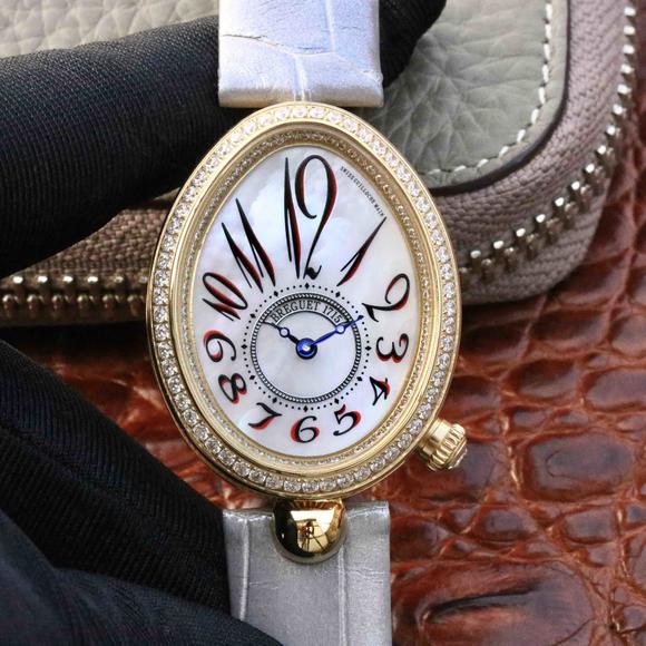 Breguet neapolitanische Damenuhr, hochwertige Damen mechanische Uhr 18k Gold - zum Schließen ins Bild klicken